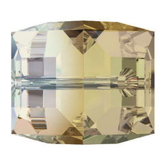 Swarovski 8mm Cube Bead - Light Colorado Topaz AB (1 Piece) No longer in Production - Too Cute Beads