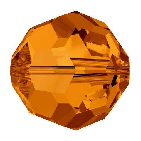 Swarovski 4mm Round - Tangerine (10 Pack) - Too Cute Beads