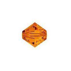 Swarovski 5328 5mm Xilion Bicone - Tangerine - Too Cute Beads