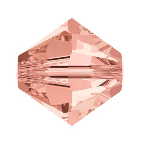 Swarovski 8mm Bicone - Crystal Rose Peach (pk10) XILION