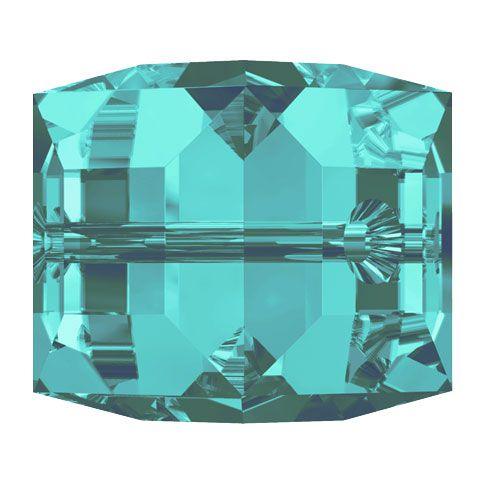 Swarovski 8mm Cube Bead - Light Turquoise (1 Piece) - Too Cute Beads