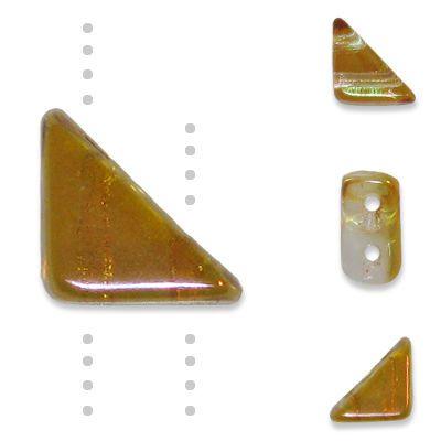 Czech Glass Tango Bead 2-Hole 6mm Lumi icot apx 5.3g/40beads - Too Cute Beads
