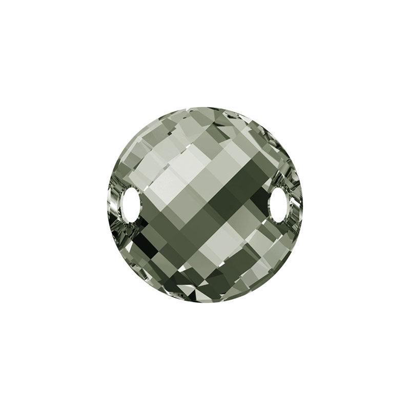 Swarovski 18mm Twist Sew-On Black Diamond (1 Piece) - Too Cute Beads