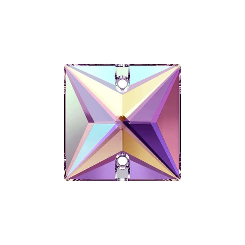 Swarovski 16mm Square Sew On - Crystal Vitrail Light (1 Piece) - Too Cute Beads