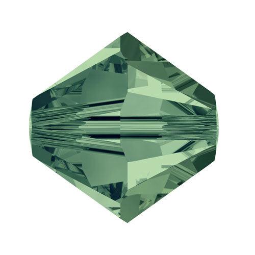 Swarovski 4mm Bicone - Erinite AB (10 Pack) XILION - Too Cute Beads