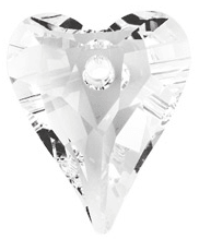 Swarovski 37mm Wild Heart Pendant - Crystal (1pc) - Too Cute Beads