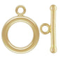 14K Gold Filled 12mm Round Toggle - 9mm Inner Dimension (1 Piece) - Too Cute Beads