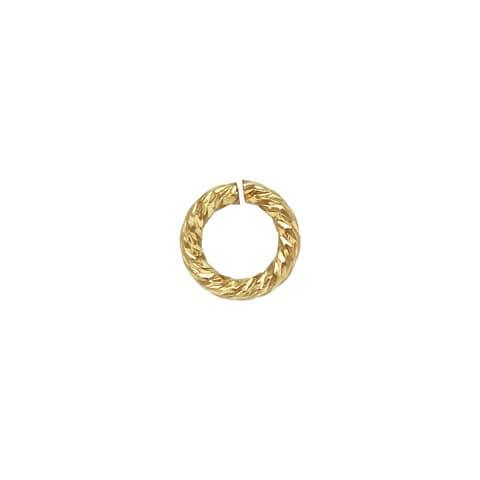 14K Gold Filled 4mm Sparkle Jump Rings - 20.5GA (10 Pieces) - Too Cute Beads
