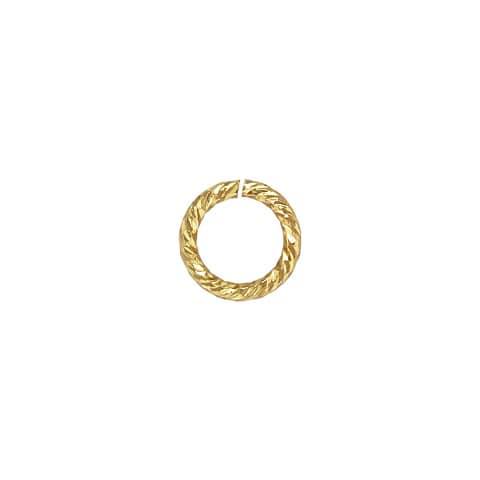 14K Gold Filled 5mm Sparkle Jump Rings - 20.5GA (10 Pieces) - Too Cute Beads