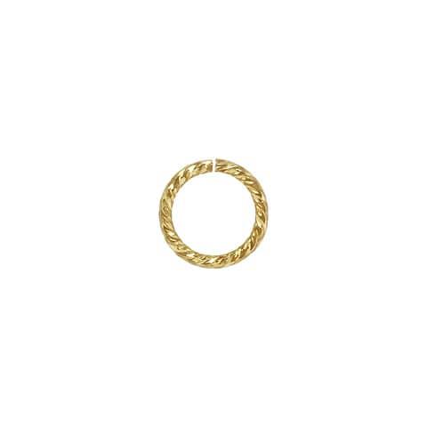 14K Gold Filled 6mm Sparkle Jump Rings - 20.5GA (10 Pieces) - Too Cute Beads