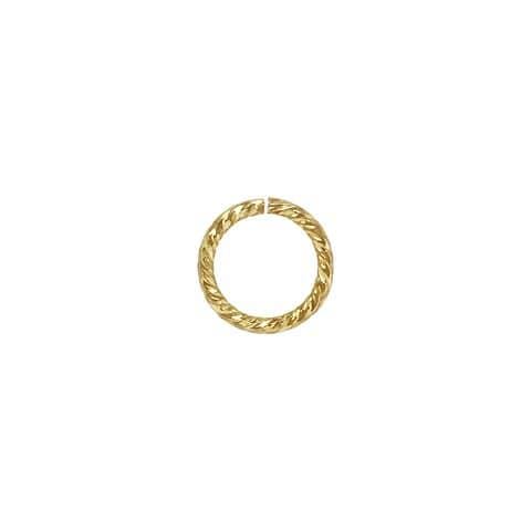 14K Gold Filled 7.8mm Sparkle Jump Rings - 20.5GA (10 Pieces) - Too Cute Beads