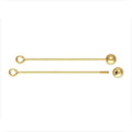 14K Gold Filled Threaded Eye-Pin - 25mm (1 Pair) - Too Cute Beads