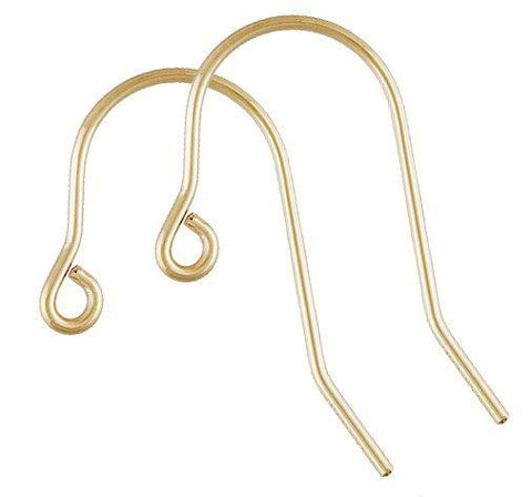 14K Gold Filled French Ear Wire (1 pair) - Too Cute Beads