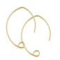 14K Gold Filled V Shape Ear Wire .030" (Sold by the Pair) - Too Cute Beads