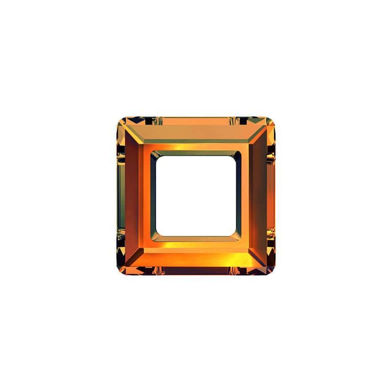 Swarovski 14mm Square Frame - Crystal Copper (1pc)