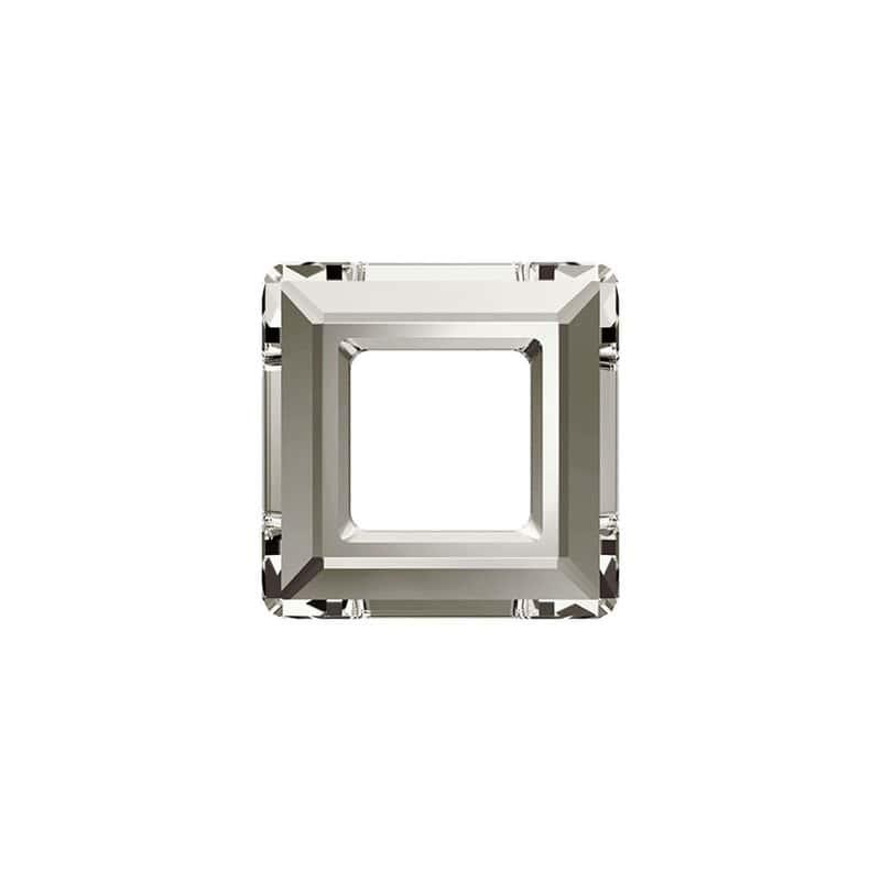 Swarovski 14mm Square Frame - Crystal Satin (1pc) - Too Cute Beads