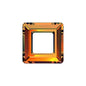 Swarovski 20mm Square Frame - Crystal Copper CAL (1pc) - Too Cute Beads