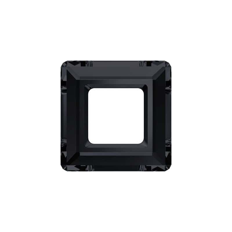 Swarovski 20mm Square Frame - Jet (1pc)