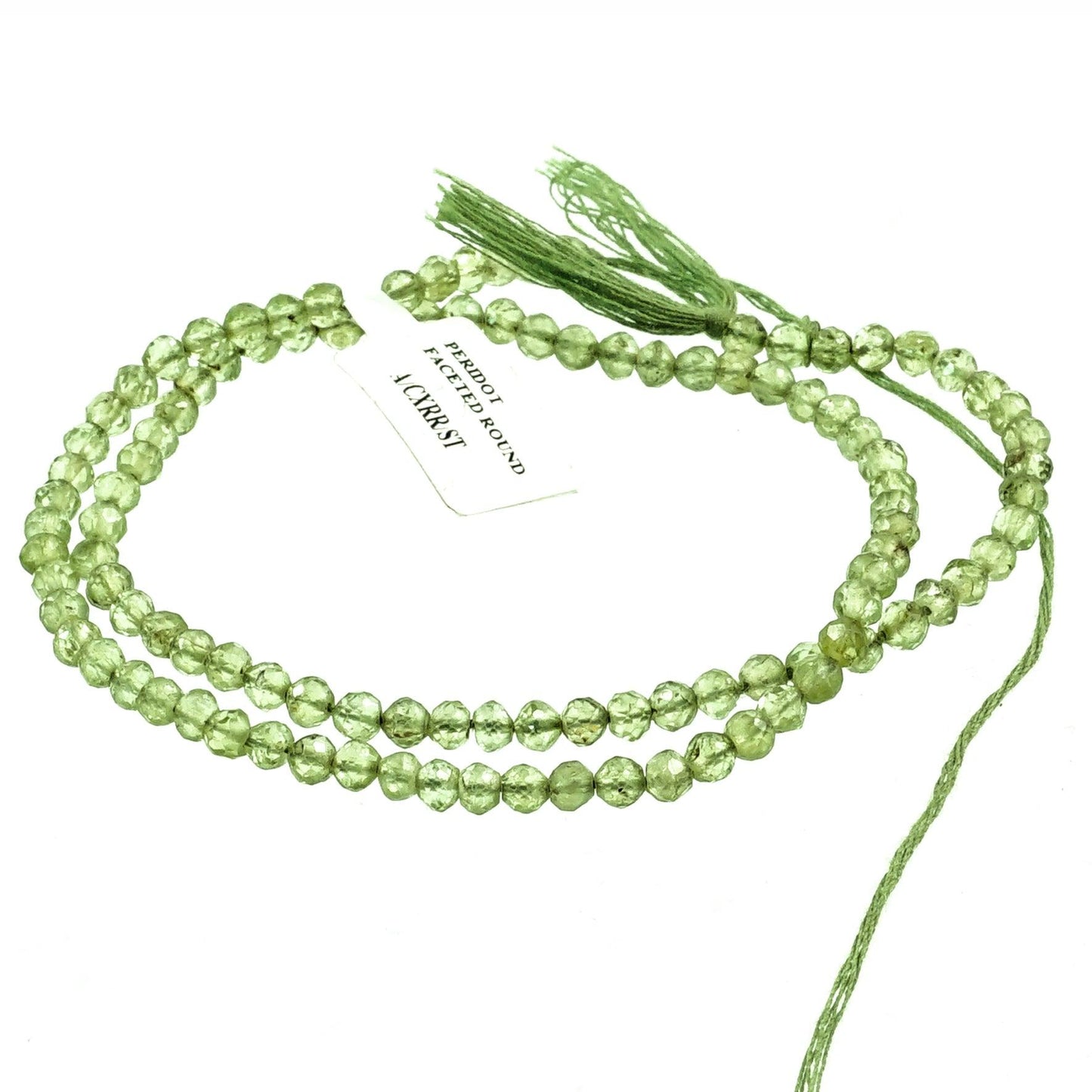 4mm Faceted Peridot Gemstone Rondelles (13 Inch Strand) - Too Cute Beads