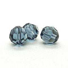 Swarovski (5000) 10mm Round - Denim Blue (6 Pack) - Too Cute Beads