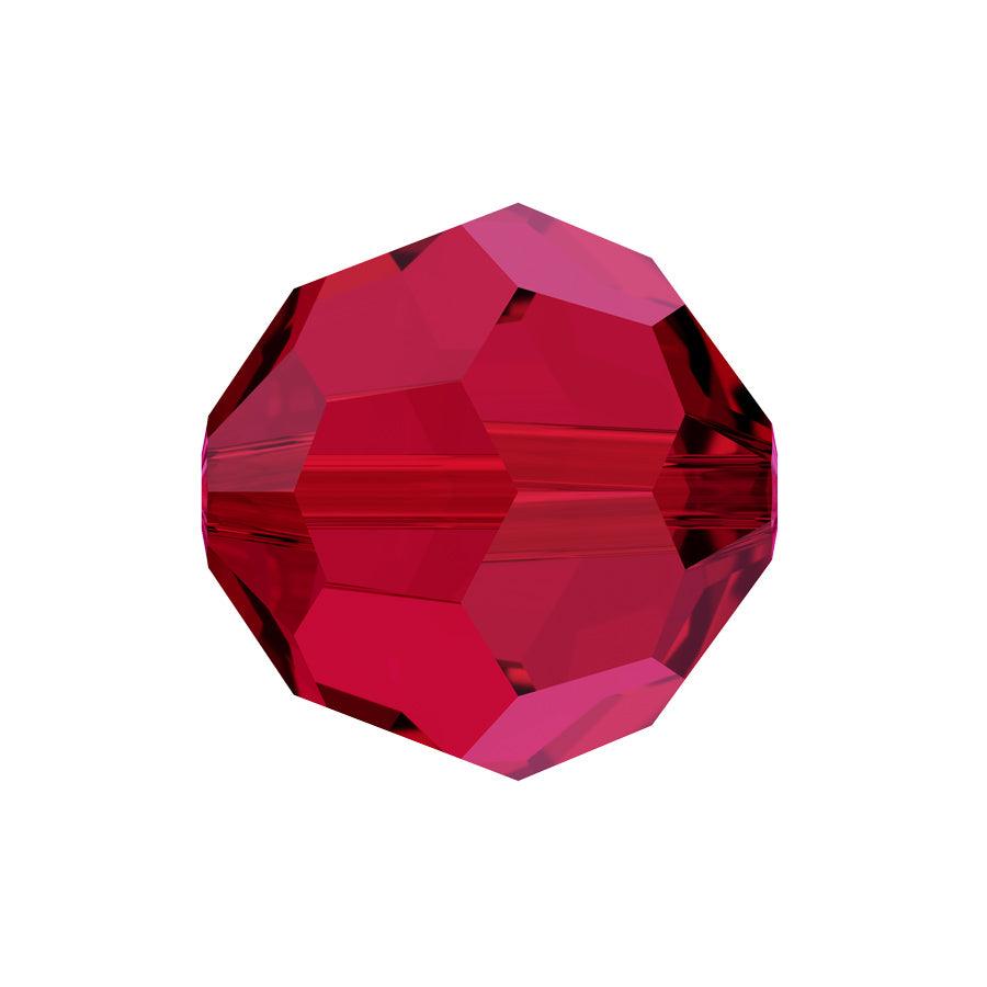 Swarovski (5000) 8mm Round - Scarlet (10 Pack) - Too Cute Beads