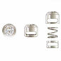 .925 Sterling Silver CZ Button Slider - Too Cute Beads