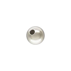 .925 Sterling Silver 10mm Seamless Round Bead - (1 Piece) - Too Cute Beads