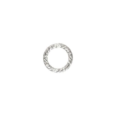 .925 Sterling Silver 5mm Sparkle Jump Rings - 20.5GA (10 Pieces)