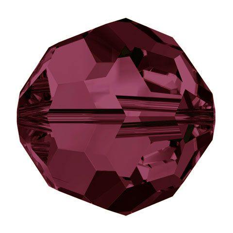 Swarovski 6mm Round - Burgundy (10 Pack)