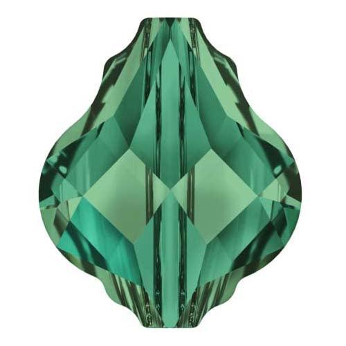 Swarovski (5058) 14mm Baroque Bead - Emerald (1 Piece) - Too Cute Beads