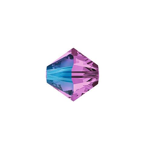 Swarovski 4mm Bicone - Amethyst Shimmer (10 Pack) XILION