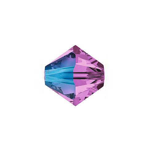 Swarovski 5mm Bicone - Amethyst Shimmer (10 Pack) XILION