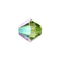 Swarovski (5328) 5mm Bicone Bead - Peridot Shimmer (Pack of 10) - Too Cute Beads