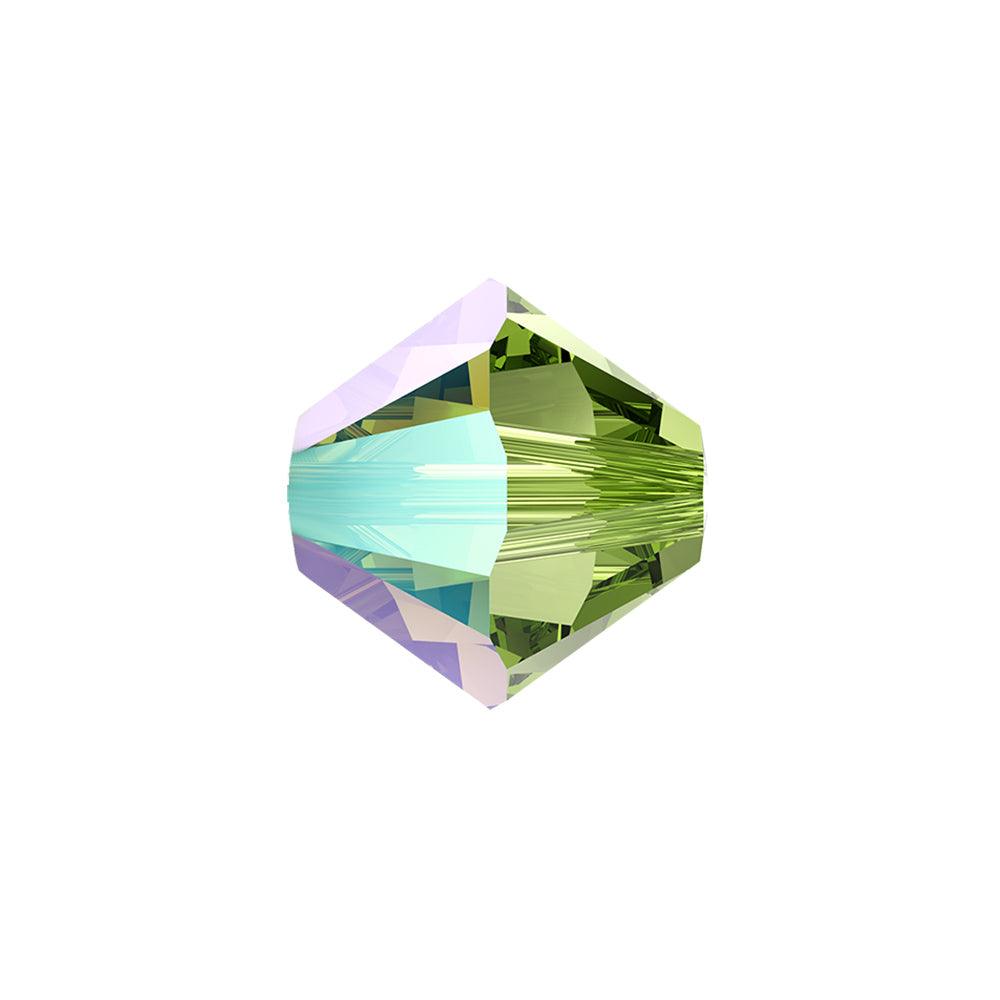 Swarovski (5328) 6mm Bicone Bead - Peridot Shimmer  (Pack of 10)