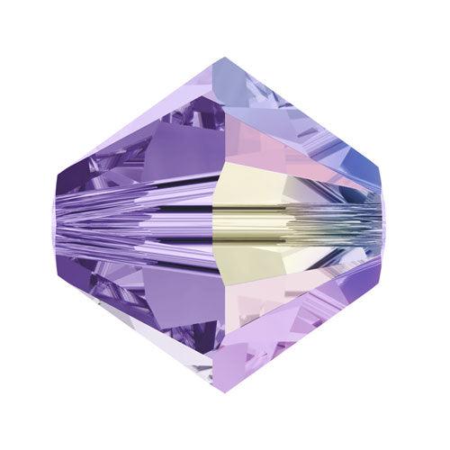 Swarovski 4mm Bicone - Tanzanite AB (10 Pack) XILION