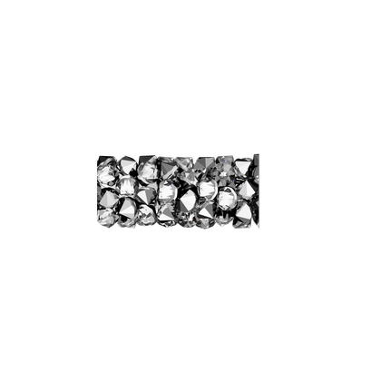 Swarovski 5951 15mm Fine Rocks Tube Bead - Crystal Light Chromet (No Cap) - Too Cute Beads