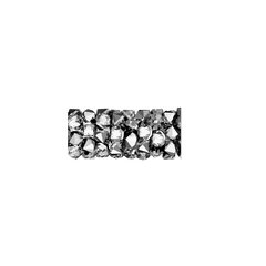 Swarovski 5951 15mm Fine Rocks Tube Bead - Crystal Light Chromet (No Cap) - Too Cute Beads