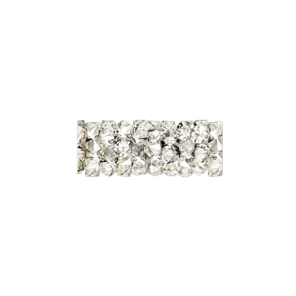 Swarovski 5951 15mm Fine Rocks Tube Bead - Crystal Moonlight (No Cap)