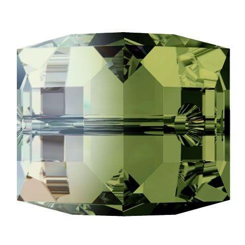 Swarovski 8mm Cube Bead - Khaki AB (1 Piece) No longer in Production