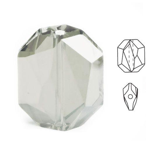 Swarovski 12mm Graphic Bead - Crystal Silver Shade (1 Piece) - Too Cute Beads