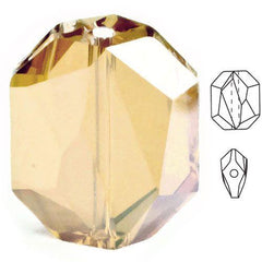 Swarovski 18mm Graphic Bead - Crystal Golden Shadow (1 Piece) No Longer in Production - Too Cute Beads