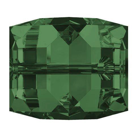 Swarovski 8mm Cube Bead - Fern Green Satin (1 Piece) No longer in Production - Too Cute Beads