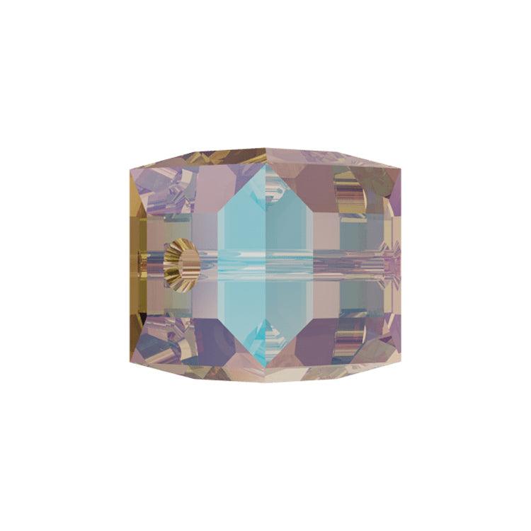 Swarovski (5601) 8mm Cube Bead - Light Colorado Topaz Shimmer (1 Piece)