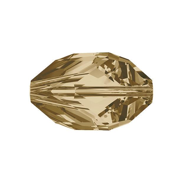 Swarovski 12x8mm Cubist Bead - Crystal Golden Shadow (1 Piece)