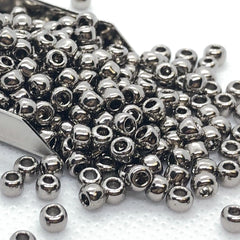 TOHO 6/0 Permanent Finish Seed Beads - Tarnished Silver (14g - Approx 180 Pieces) - Too Cute Beads