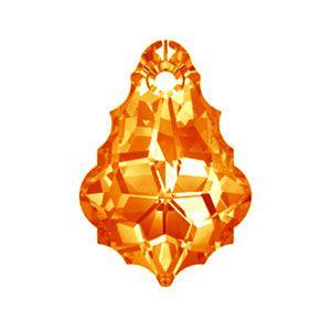 Swarovski 38mm Baroque Pendant - Crystal Copper (1pc)