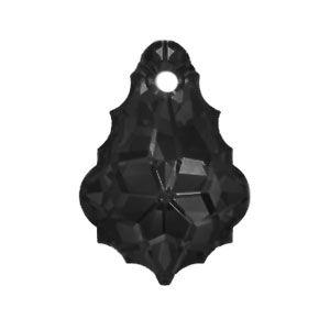 Swarovski 38mm Baroque Pendant - Jet (1pc)