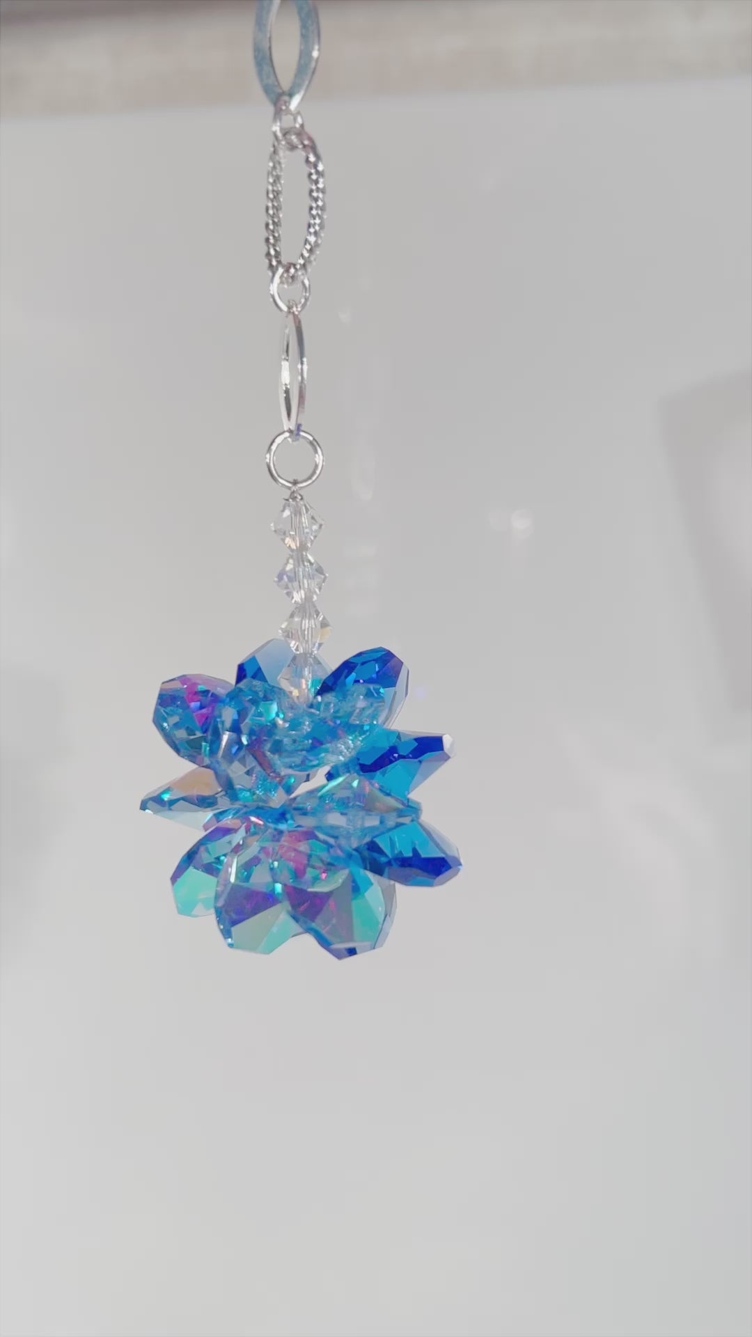 DIY Suncatcher Kit - Clustered Crystals Reverseable Suncatcher (blue)