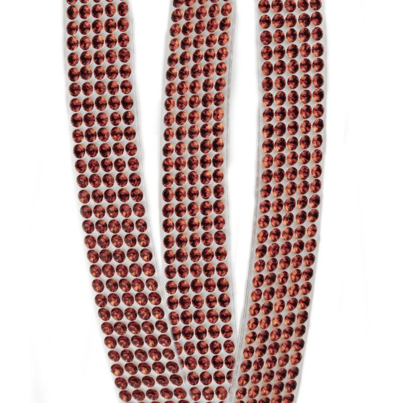 Swarovski 5 Row CrystalTex Chaton Banding - Smoked Topaz (Sold Per Inch) - Too Cute Beads
