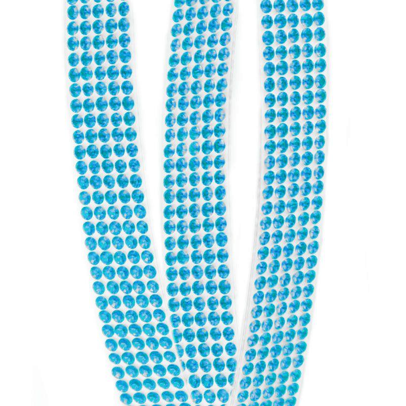 Swarovski 5 Row CrystalTex Chaton Banding - Aquamarine (Sold Per Inch) - Too Cute Beads